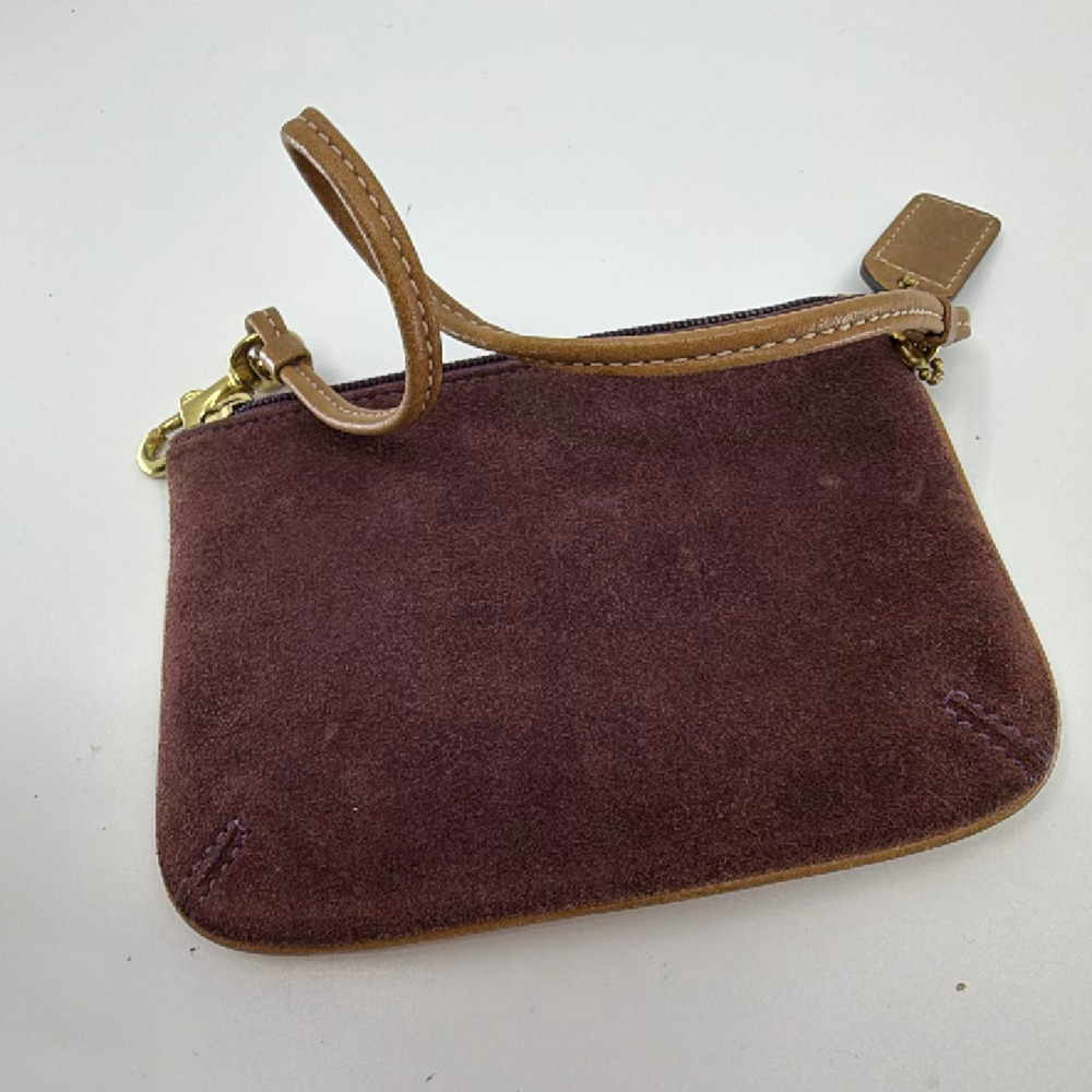 Coach Purple Suede Leather Wristlet - Picture 4 of 8